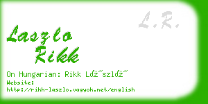 laszlo rikk business card